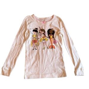 Spooky Night Halloween Graphic PJ Tee Girls Size 6 Long Sleeve Trick Treat Top